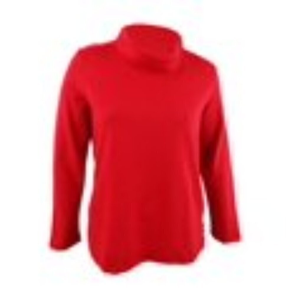 NWT Karen Scott Women's Sport Cowl-Neck Top New Amore Red Size medium